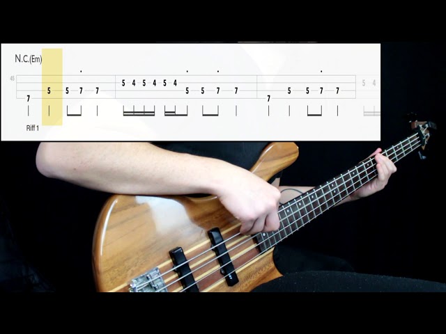 Black Sabbath - Iron Man (Bass Cover) (Play Along Tabs In Video) class=