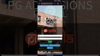 IIT KANPUR PG admission...|| Resister yourself with valid score Card..||