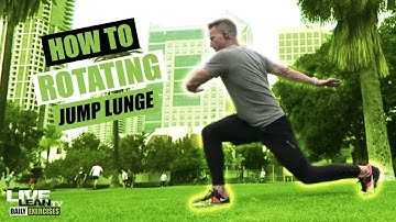 How To Do A ROTATING JUMP LUNGE | Exercise Demonstration Video and Guide