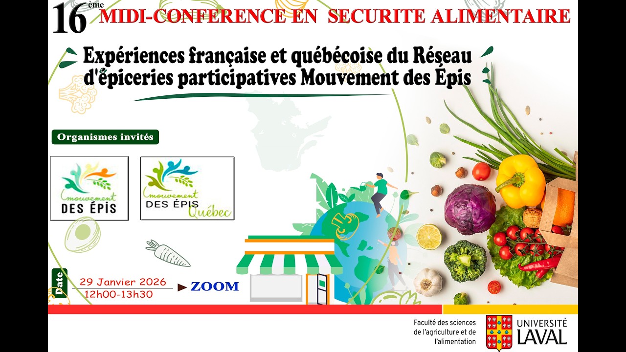 Agir pour la sécurité alimentaire | Midi-conférence Mouvement des Épis