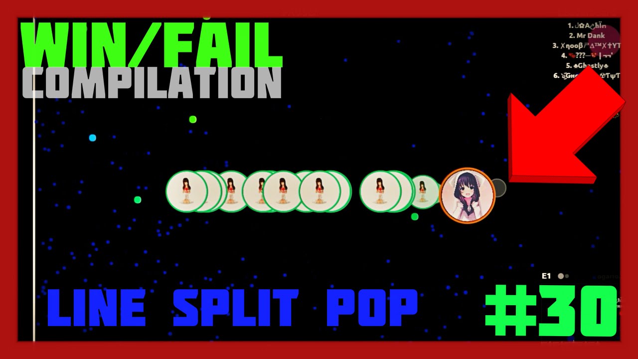 Agar.io - LINE SPLIT POP // Win / Fail Compilation #30
