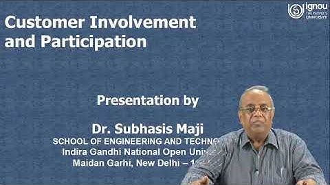 IGNOU Live Session on "Customer Involvement and Participation" for BEE-03 (ACPDM) Students