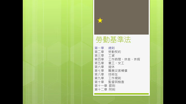 EP 21 就业服务技术士  劳动基准法 总则 - 天天要闻