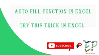 Auto fill in Excel | Malayalam | How to work auto fill in excel.