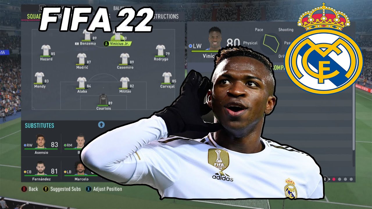 FIFA 22 BEST REAL MADRID SQUAD FORMATION AND TACTICS TUTORIAL YouTube