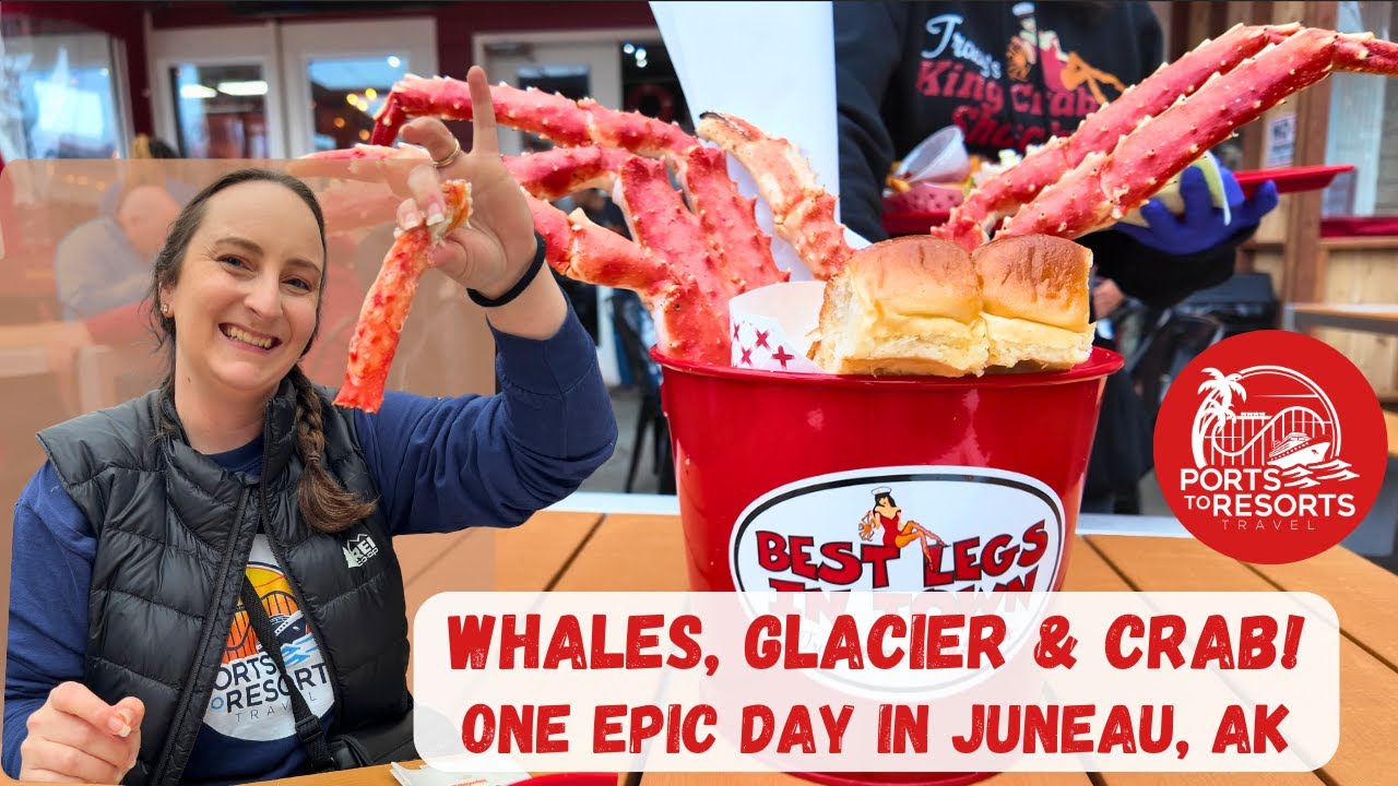 Our Day in Juneau, Alaska | Whale Watching, Mendenhall Glacier & King Crab | Alaska Cruise Vlog 4K