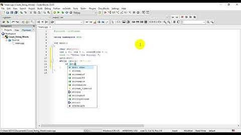 C++ Program to Count Number of Words in a String using While Loop