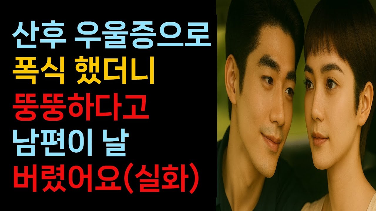 산후 우울증으로  폭식 했더니 뚱뚱하다고 남편이 날 버렸어요(실화)