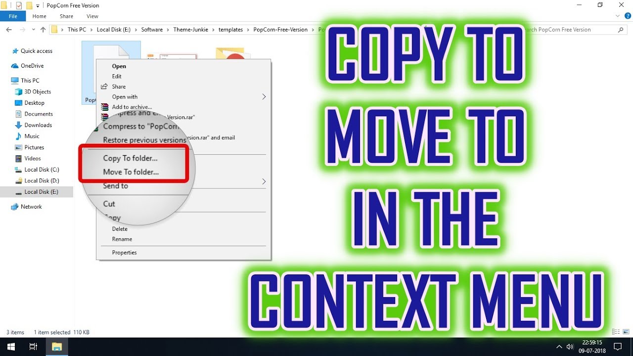 ADD 'COPY TO' \u0026 'MOVE TO' OPTIONS IN THE CONTEXT MENU - WINDOWS 10 TIPS