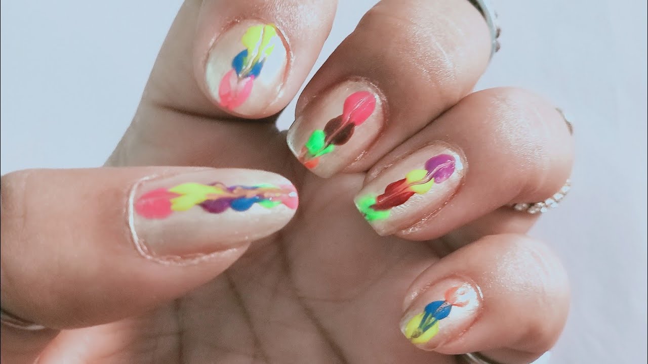 how to make nail art design tutorial 💅💅 simple and beautiful nail artnailartdesignsbeautynails