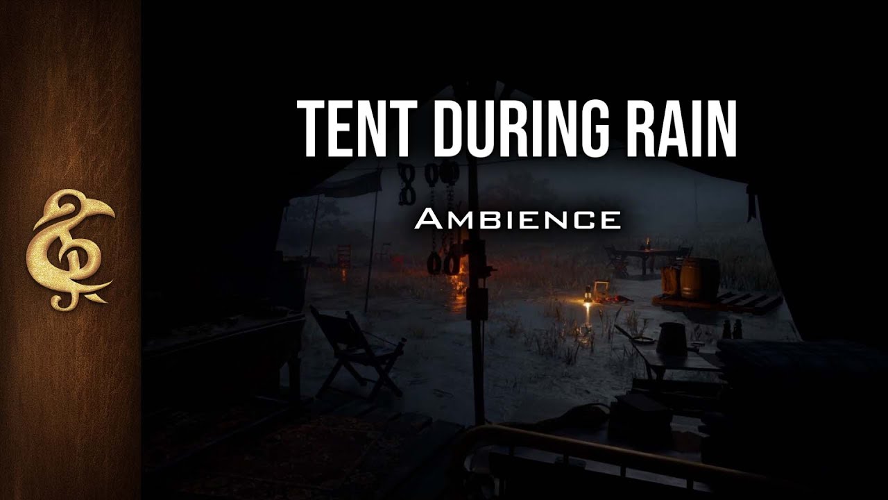 Tent During Rain | Shelter, Strong Rainfall, Winds, Relaxing ASMR Ambience | 3 Hours