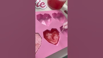 Swirl Melt & Pour Soap with us using Crystal Suspending base🩷 #barbie #pinksoap #meltandpoursoap