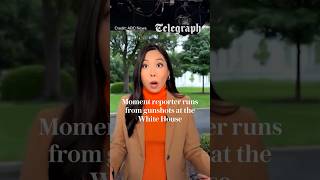 Moment reporter runs from gunshots at the White House