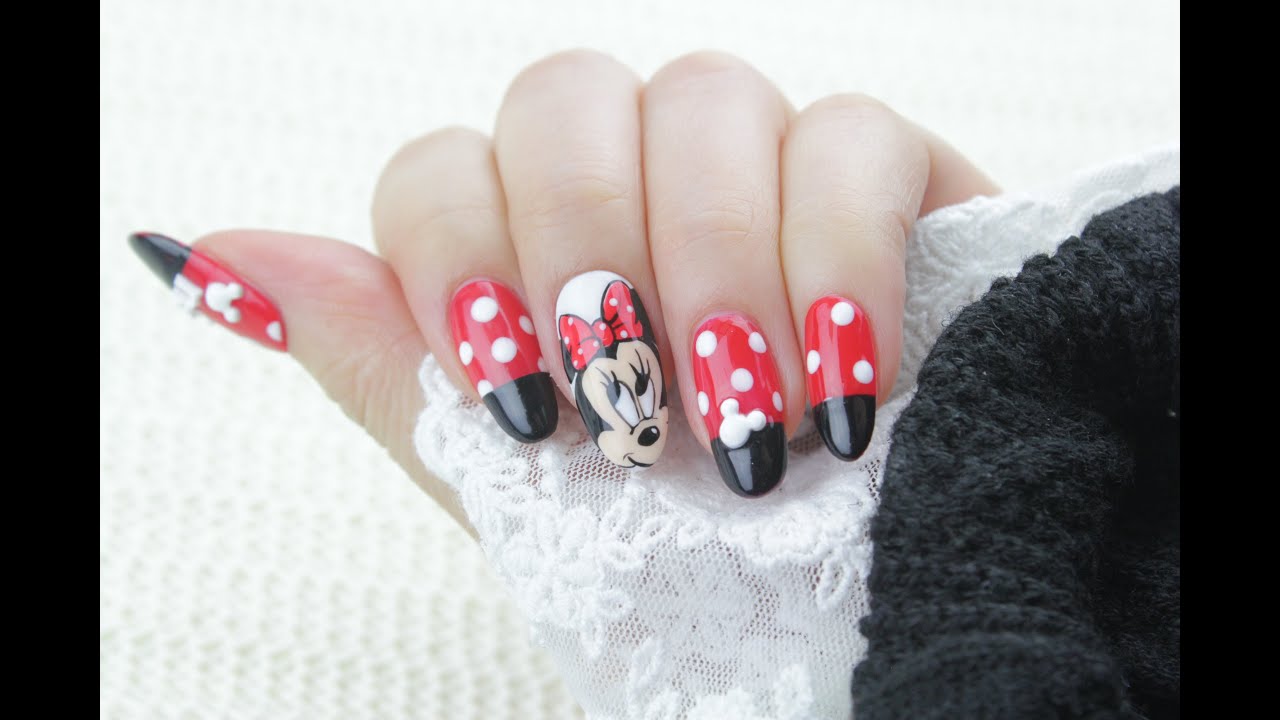 [미대의 네일컬렉션]32화_미니마우스 네일아트/Mickey Mouse. Minnie Mouse nail art/nailcollection by midae