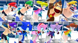 Mario & Sonic at the Olympic Games Tokyo 2020 - All False Start Animations (Swimming)