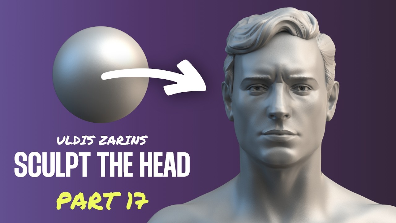 Detailing Nose and Mouth – #17 Sculpting the Head Tutorial