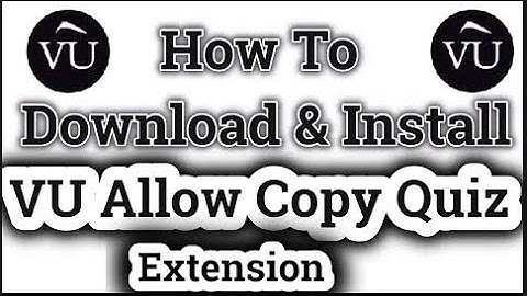 VU Allow Quiz Copy Paste Extension