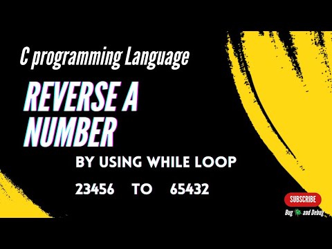 C program||Print reverse a number||by using while loop☺️