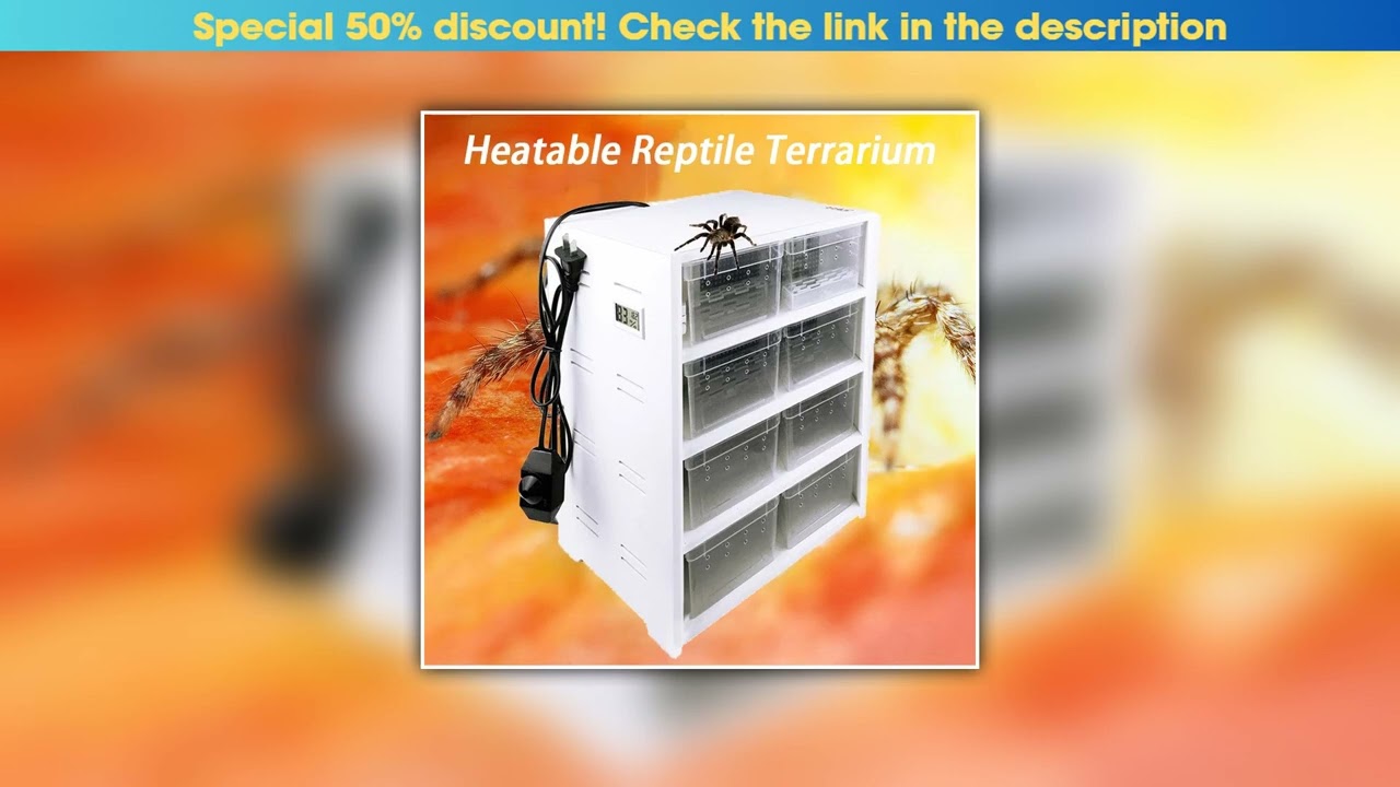Today Only Winter Heatable Lizard Reptile Breeding Cage Adjustable Temperature Control PVC Terrariu
