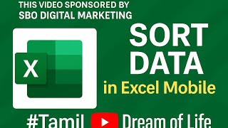 Sort Data Excel Mobile Tamil A to Z Salary Order #sbo #sbotvm  #earnmoneyonline #excel