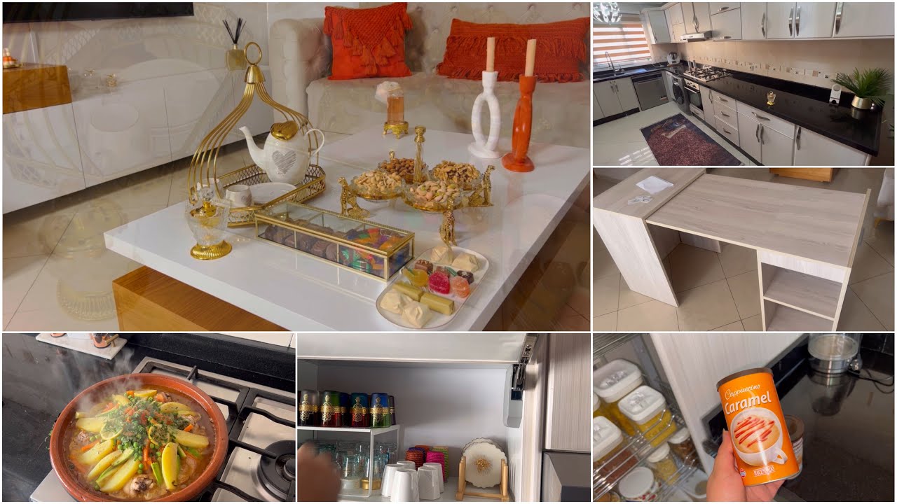طريقتي فتنضيم مطبخي❤️طاولة جديدة ل الصالون❤️طاجين من يد زوجي❤️تهليت فميمتي❤️