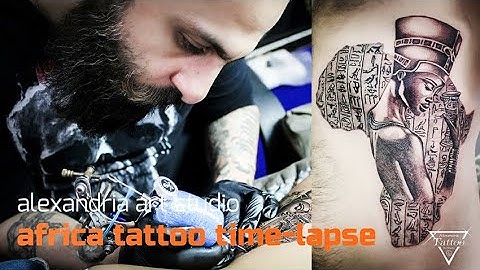 africa tattoo time-lapse ( pharaonic tattoo ) فن الوشم (التاتو الدائم ) - فمصر
