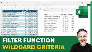Excel FILTER Function with WILDCARD Criteria: Partial Match, Contains, Begins With, Ends With Details