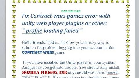 How to Fix Contract wars " profile loading failed "  error? 2017 -100% working.