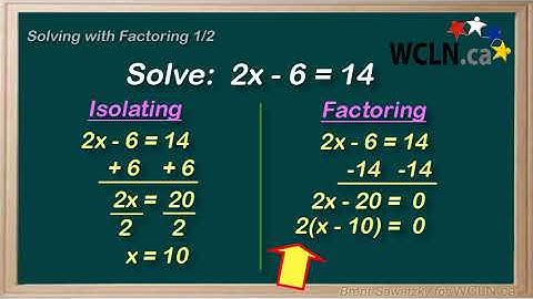 WCLN - Solving by Factoring - 1/2