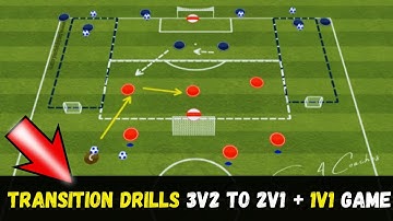 Transition Drills 3v2 to 2v1 + 1v1 Game
