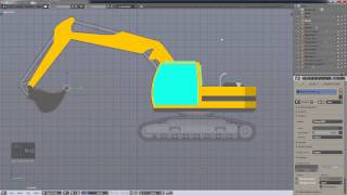 How to Model & Rig a Crawler Excavator in Blender - Part 2 - v 2.72 / 2.73 beta