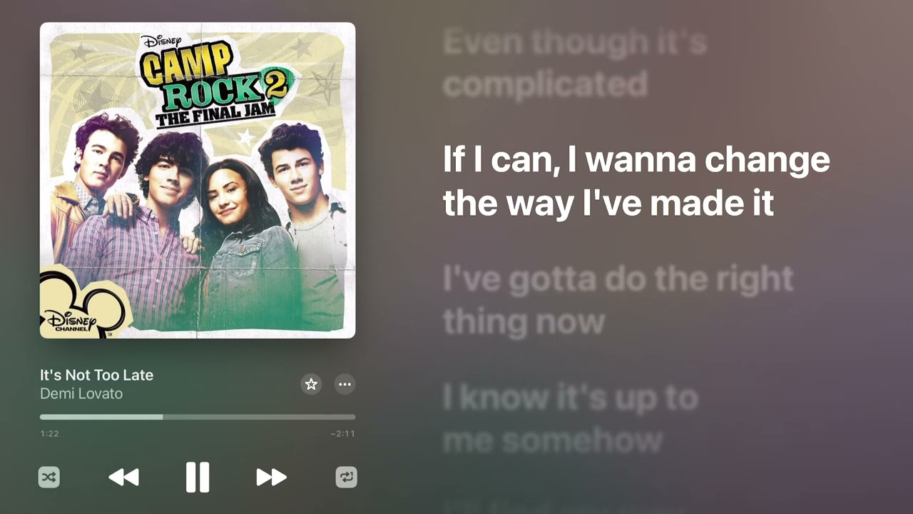 Camp Rock 2 - Demi Lovato - It's Not Too Late (Karaoke Instrumental)