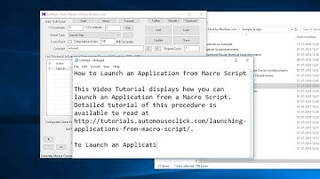 How to Launch an Application from Macro Script