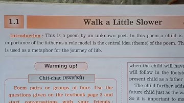 9 Class English poem 1.1 Walk a little slower All  Questions and Answer 🙏🤗👆👍🙏🤗🤔