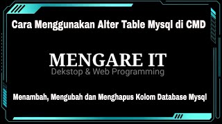 Tutorial Mysql - Cara Menggunakan Alter Table Mysql Di CMD Terbaru