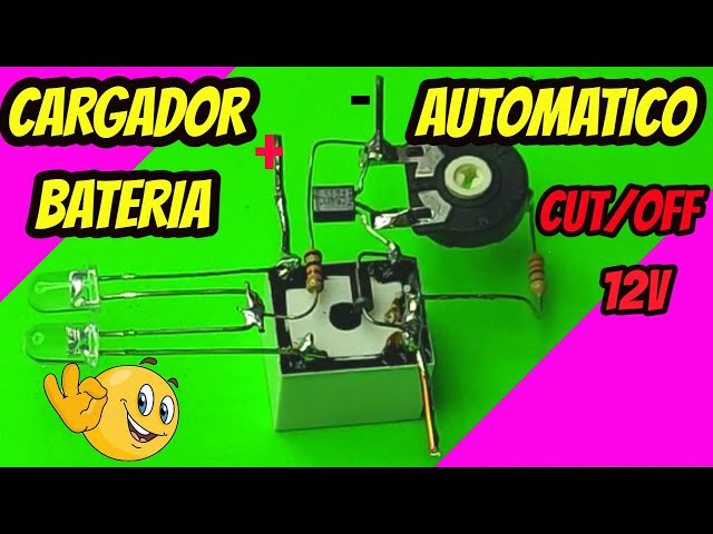 💥COMO hacer un CARgador de BATERIA de 12v con desconexión automática/ muy  fácil 