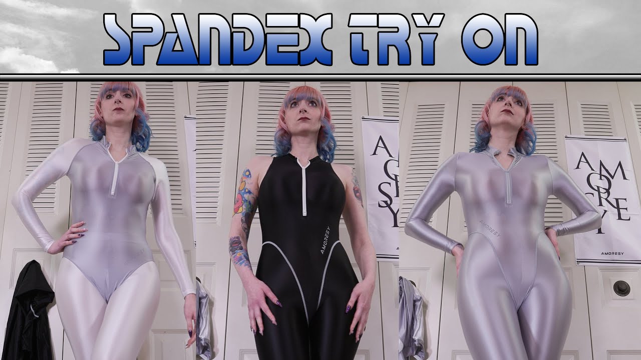 Lily tries on a shipment of Amoresy Spandex! Leotards, unitards, & Tights!
