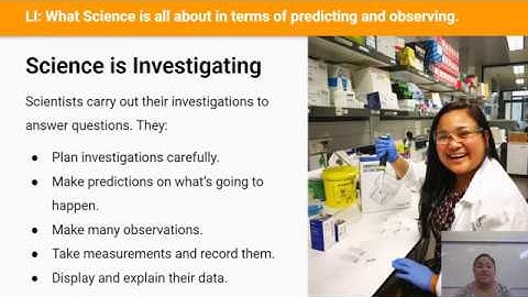 Predicting & Observing (Video 2 in Yr 9 Science Skills Series)
