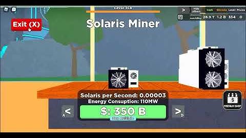 How to get solaris in {Bitcoin Miner} ROBLOX