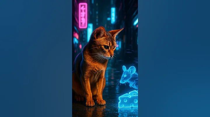 Watch the video about Abyssinian Cat vs Hologram Mouse Trap | Cyber Loop #cat