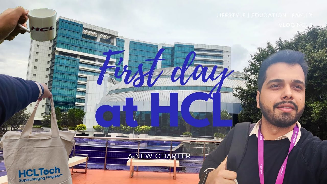 First Day at HCLTech 💼 | Joining Journey + Office Tour ✨