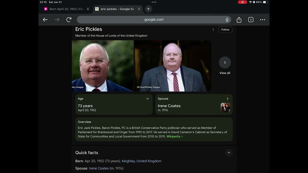 Happy 74th Birthday Eric Pickles