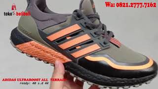 Sepatu Pria Adidas Ultraboost All Terrain Green Orange Premium Original Import Sneakers Laki Olahraga