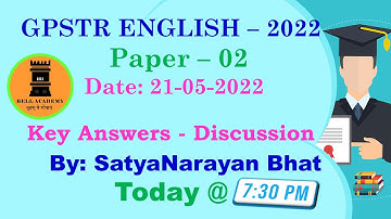 GPSTR ENGLISH - 2022 Paper - 02 REVIEW  #GPSTR_ENGLISH_WRITING #Shashank_Success_school