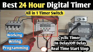 24 Hour Digital Timer Setting | Real Time, Delay & Cyclic Mode Connection & Setup in Hindi