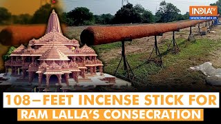 108-feet incense stick gets ready in Vadodara for Ram Lalla’s consecration in Ayodhya Ram Temple