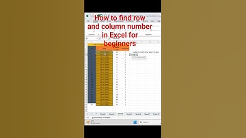 how to find row and column number in Excel for beginners|#excel #exceltips #exceltutorial