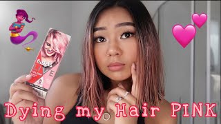 DYING MY HAIR PINK AT HOME | QUARANTINE | Krystina Sdoeung