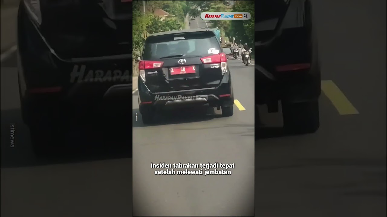 Viral Kendaraan Plat Merah Milik Pemkot Banjar Tabrak Mobil Warga di Ciamis