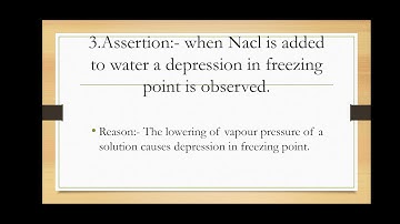 class 12 chemistry chapter 2 , solution.  reasoning and assertion questions.